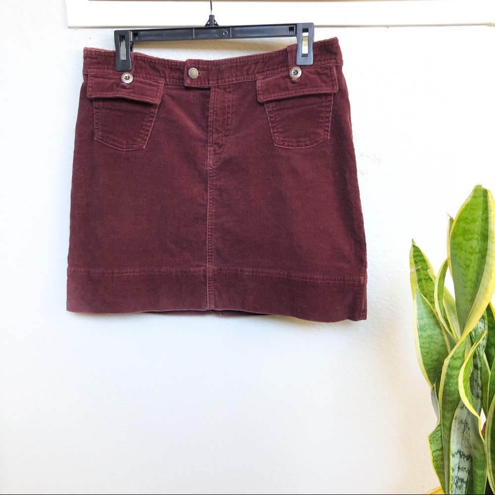 Patagonia Organic Cotton Corduroy Skirt Burgandy - Picture 2 of 9
